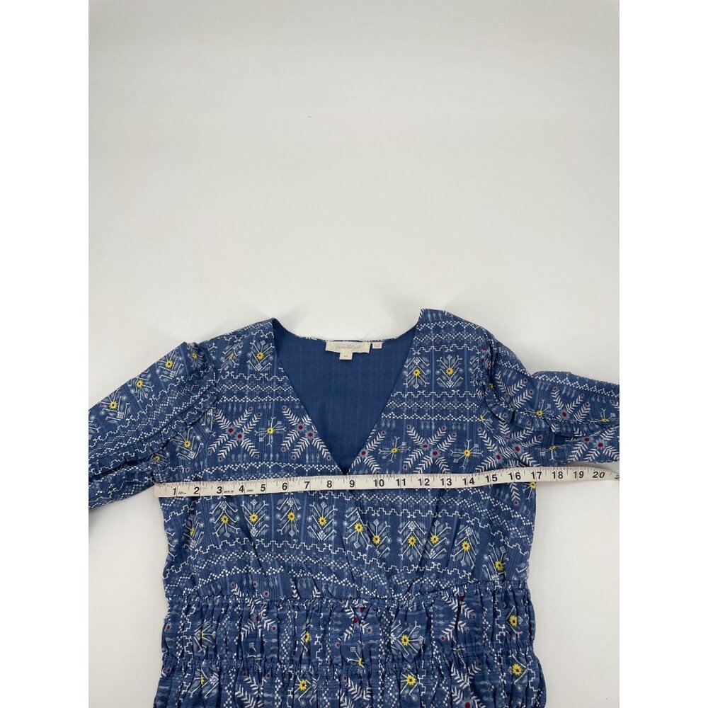 Anthropologie Forever That Girl Embroidered Smocked Blouse Top Womens XS Cottage - Picture 7 of 9